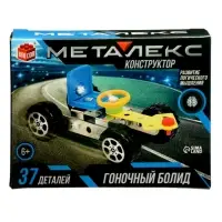 Конструктор металлический &laquo;Гоночная Машина&raquo;, 37 деталей