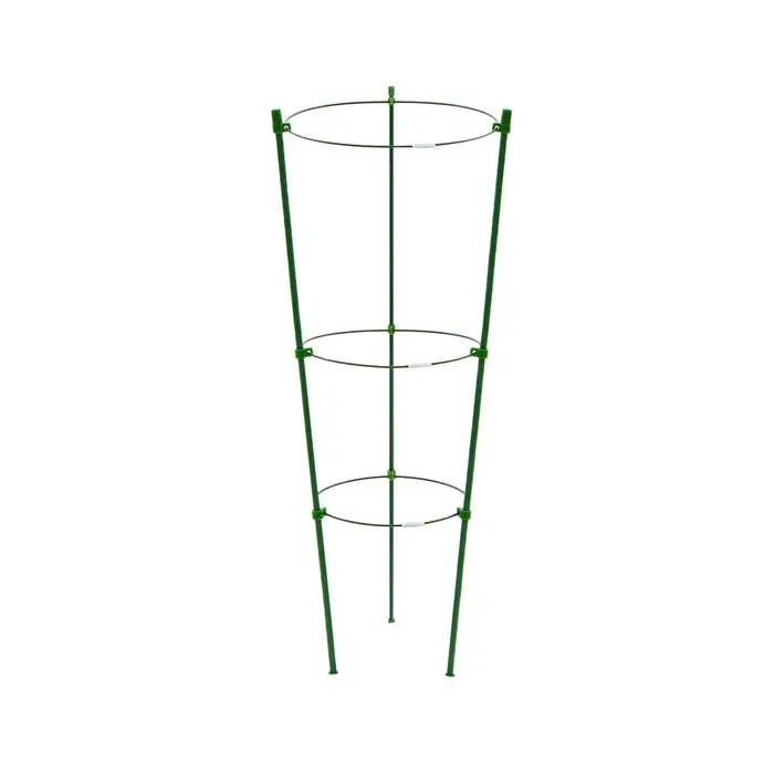 Кустодержатель, d=18.5&ndash;20&ndash;22 см, h=60 см, 3 кольца, металл, зелёный, Greengo