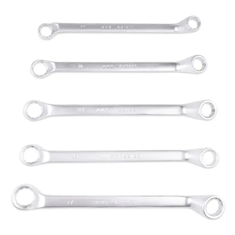 Набор ключей гаечных накидных изогнутых в сумке (6-27 мм) (10 предметов) AVS K2N10M