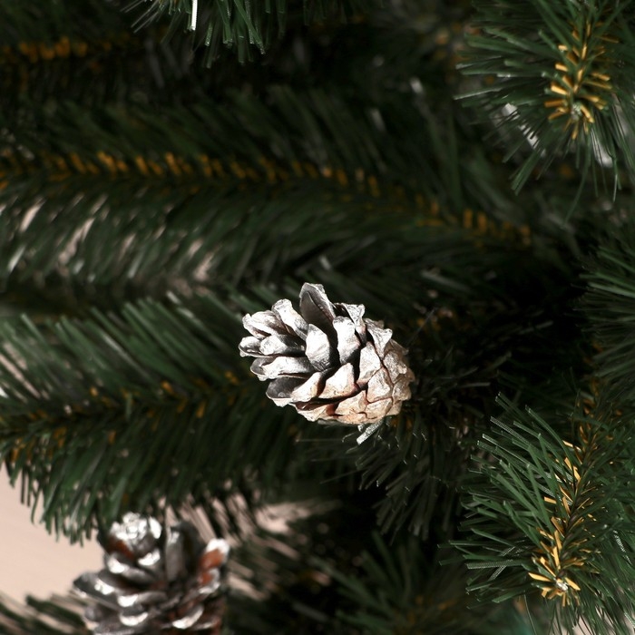 Ёлка искусственная Ёлка искусственная "Таёжная" элитная ( с серебряными шишками) 150 см