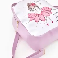 Рюкзак дет 18*8*23 см, Девочка, отд на молнии, сиреневый