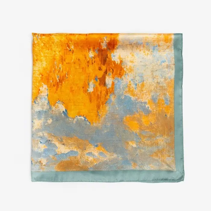 Платок женский MINAKU цвет оранжевый, р-р 70*70 см