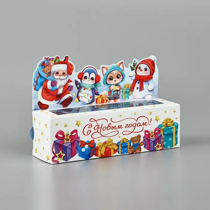 Коробочка для макарун «Веселая компания», 18 х 5.5 х 5.5 см Коробочка для макарун «Веселая компания», 18 х 5.5 х 5.5 см