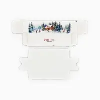 Коробочка для макарун «Снежные домики» 18 х 5.5 х 5.5 см