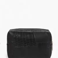 Косметичка ONE COLOR, на молнии, искусственная кожа, чёрная