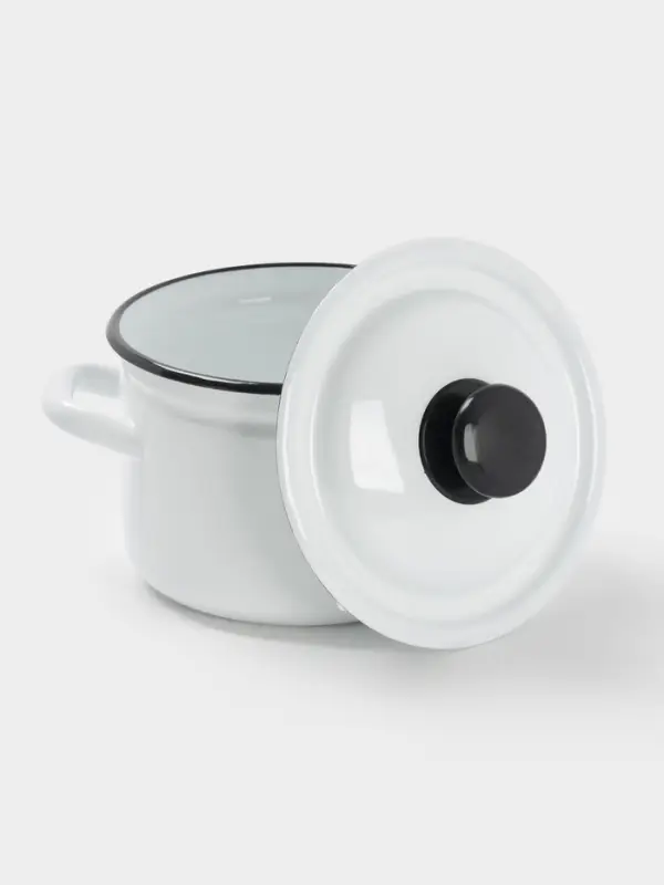 Кастрюля цил.борт. 2 л белая (без декора)