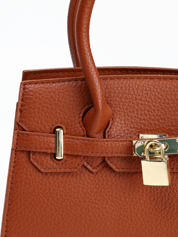 Сумка женская, 23*8*15, длин. ремень, отд. на молнии, рыжий