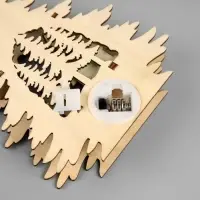 Подвеска световая &laquo;Дед Мороз&raquo;, 13&times;3&times;18 см, 6 LED, от батареек, свечение тёплое белое