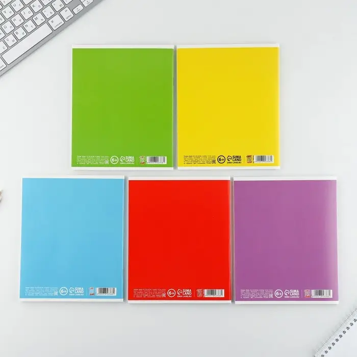 Тетрадь в клетку, 48 л., А5, на скрепке, блок №1, Boo!, МИКС Тетрадь в клетку, 48 л., А5, на скрепке, блок №1, Boo!, МИКС