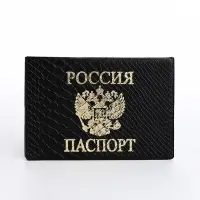 Обложка для паспорта, цвет чёрный