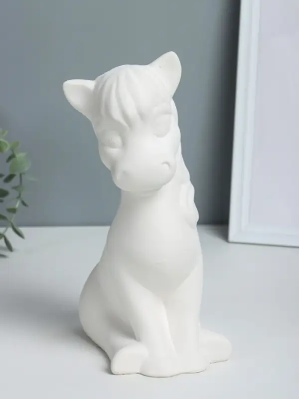 Копилка "Лошадка веселая" высота 27 см гипс, натуральный