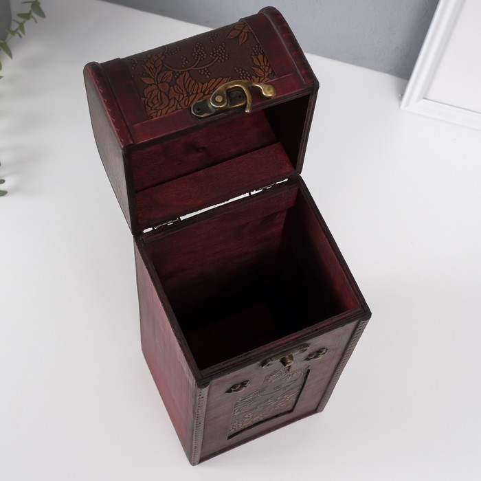 Шкатулка подарочная под бутылку «Цветение», дерево, 34×12×12.5 см