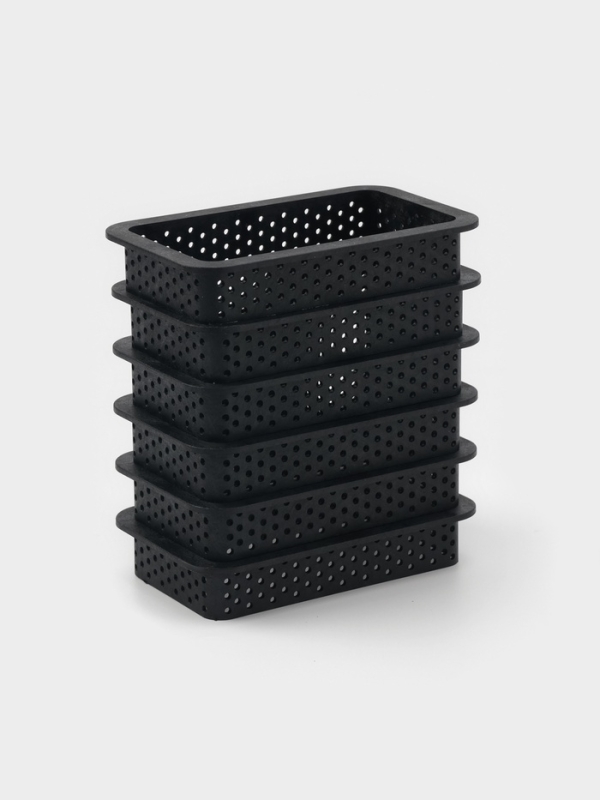 Формы для выпечки перфорированные Доляна «Прямоугольник», набор 6 шт, пластик, 10×5,5×2 см, чёрные Формы для выпечки перфорированные Доляна «Прямоугольник», набор 6 шт, пластик, 10×5,5×2 см, чёрные