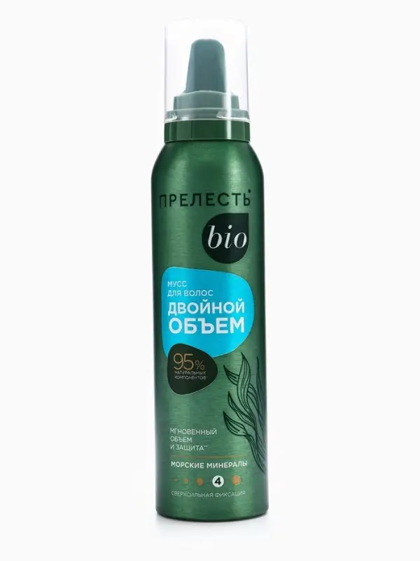 Мусс для волос Прелесть Bio &laquo;Двойной объём&raquo;, сверхсильная фиксация, 160 мл