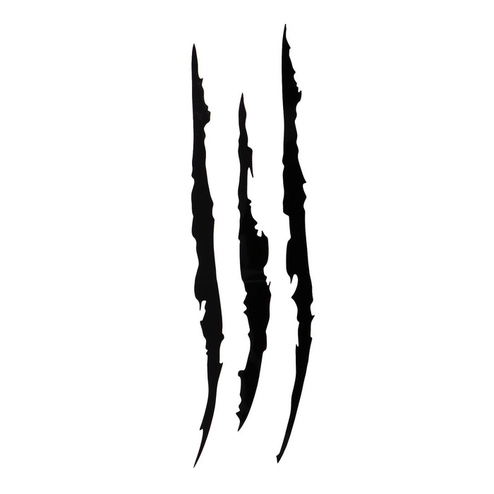 Светоотражающая наклейка Светоотражающая наклейка "Царапины", 41×12 см, черный