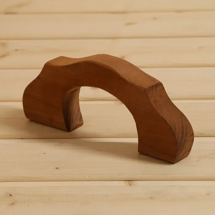 Ручка для бани и сауны, 18.5&times;8&times;2.5 см липа, коричневая, &laquo;Добропаровъ&raquo;
