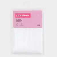 Штора для ванны Доляна &laquo;Полоска&raquo;, 180&times;180 см, полиэстер, белая