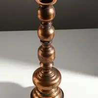 Металлический подсвечник на 1 свечу &laquo;Эрмете&raquo;, состаренная бронза, 13.5&times;13.5&times;43.5 см