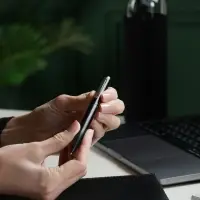 Ручка шариковая Scribo, матовая черная