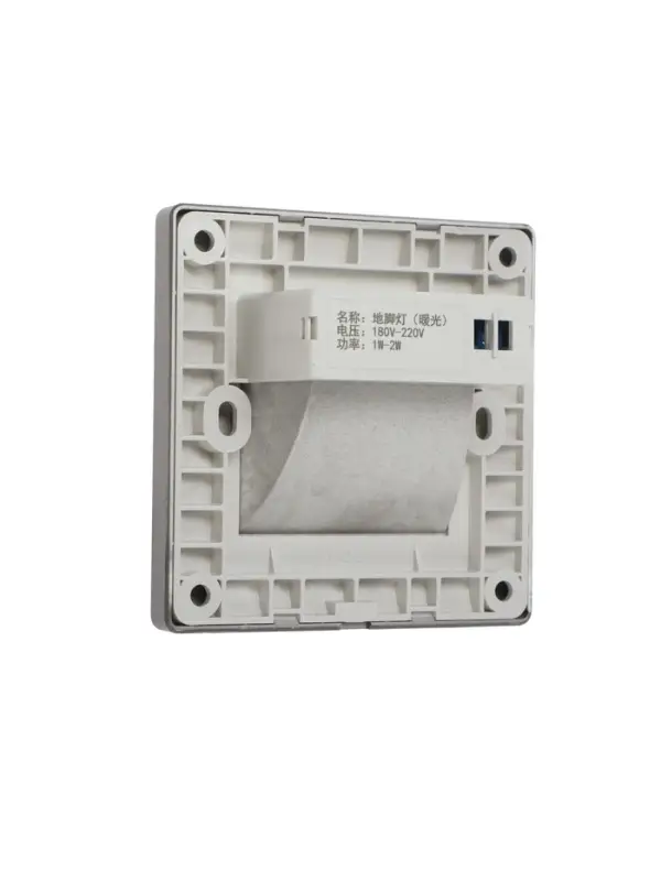 Встраиваемый светильник для лестницы, 1.5 Вт, 60 Лм, 3000К, 86&times;86 мм, IP20, 220 В, серебристый, свечение тёплое белое