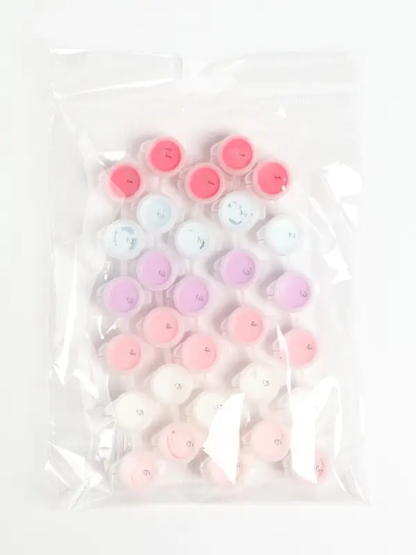 Набор акриловых красок, цвет розово-сиреневый, 3 мл