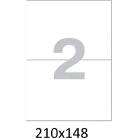 Этикетки самоклеящиеся  210х148мм./2 шт. на лис.А4(100л./уп)