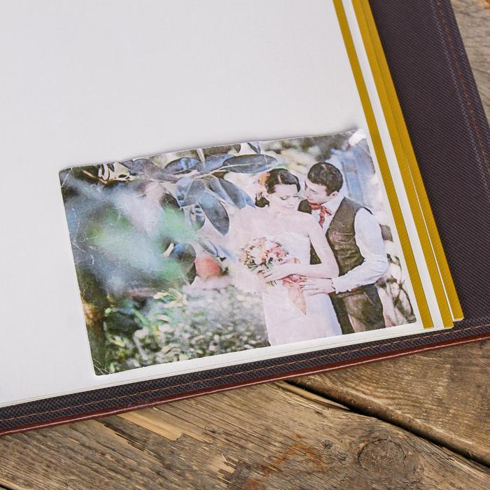 Фотоальбом магнитный 20 листов Фотоальбом магнитный 20 листов "Узорный кант" кожзам 5,5х34х34,8 см