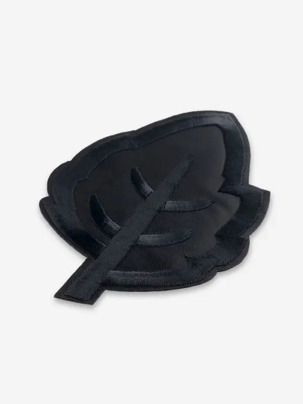 Термоаппликация «Лист», 10.5×6.5 см, чёрная Термоаппликация «Лист», 10.5×6.5 см, чёрная