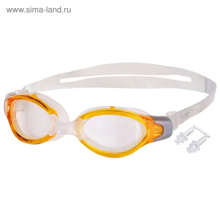 Очки для плавания ONLYTOP, беруши, МИКС