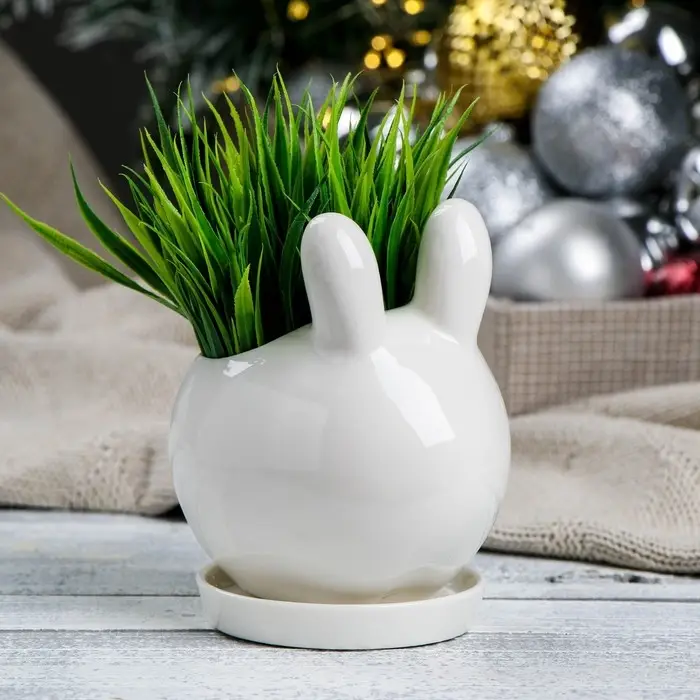 Горшок  Горшок "Зайчик" 11*8*10см