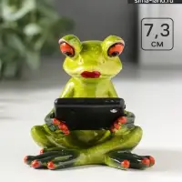 Фигурка полистоун лак &laquo;Лягушонок с планшетом&raquo;, 7.5&times;7&times;7.3 см