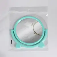 Зеркало настольное, с рамкой для фото, d=18.5 см, (d=13.5 см), МИКС