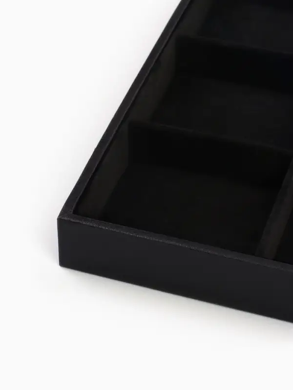 Подставка для украшений &laquo;QF. Флок&raquo;, 12 ячеек, 35&times;24&times;3, чёрная