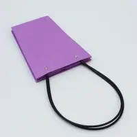 Сумка для цветов тиснение сиреневая влагостойкая, 17&times;17 - 11.5&times;11.5 - 20 см