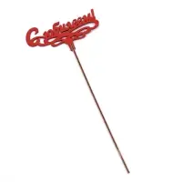 Топпер деревянный "С Юбилеем!" красный 13х6 см