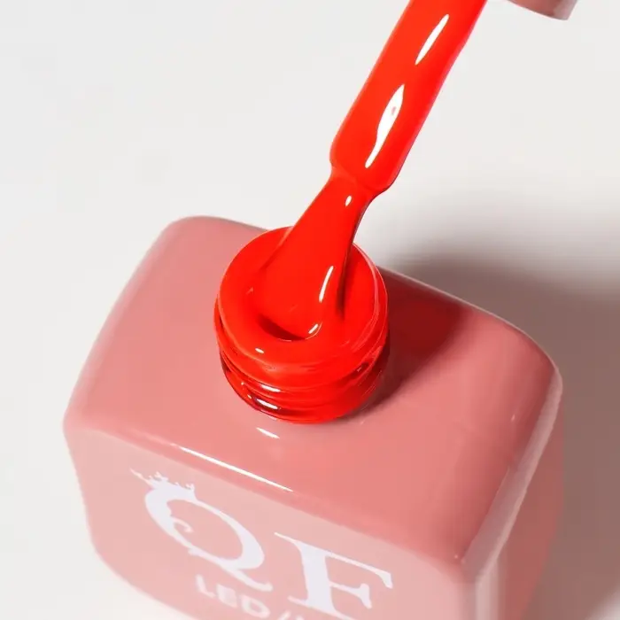 Гель лак для ногтей, однотонный, трехфазный, 10 мл, LED/UV, оранжевый (268)