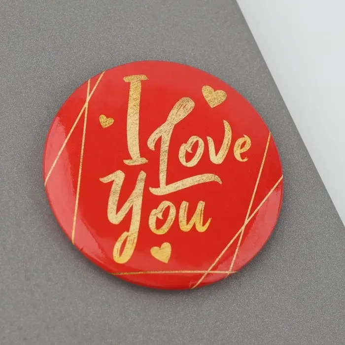 Магнит закатной, сувенир «Вместе навсегда», d=5 см.