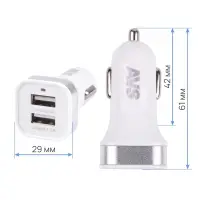 Автомобильное ЗУ AVS UC-323, 2 USB, 3.6 A, 18 Вт (A78021S)