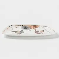 Блюдо фарфоровое сервировочное Доляна &laquo;Коты-аристократы&raquo;, 30&times;18.5 см, белое