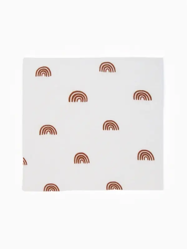 Платки носовые детские &laquo;Крошка Я&raquo; Beige rainbow, 20&times;20 см - 6 шт., муслин, 100 % хлопок