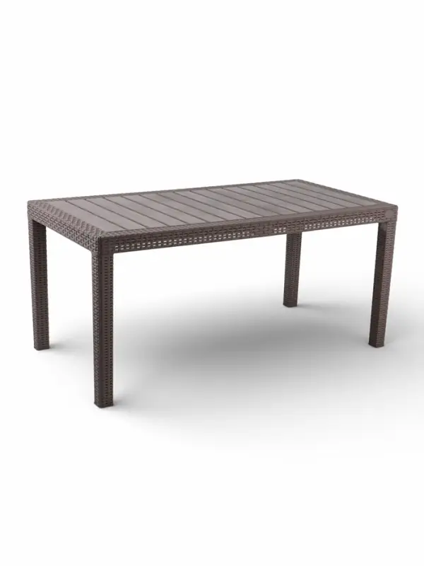 Стол садовый Rattan, 153.2&times;78.9&times;70.1 см, пластиковый, цвет тёплый орех