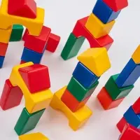 Кубики детские, пластиковые, цветные, 18 штук, 6&times;6 см