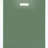 Пакет полиэтиленовый с вырубной ручкой, хаки 40х50 см, 60 мкм