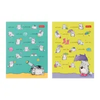 Блокнот А6, 24 листа на скрепке "Приключения кота Пирожка", бумажная обложка, ламинация, МИКС