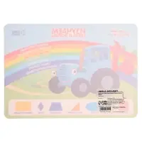 Коврик для лепки, формат А5 "Изучаем цвета и формы", Синий трактор