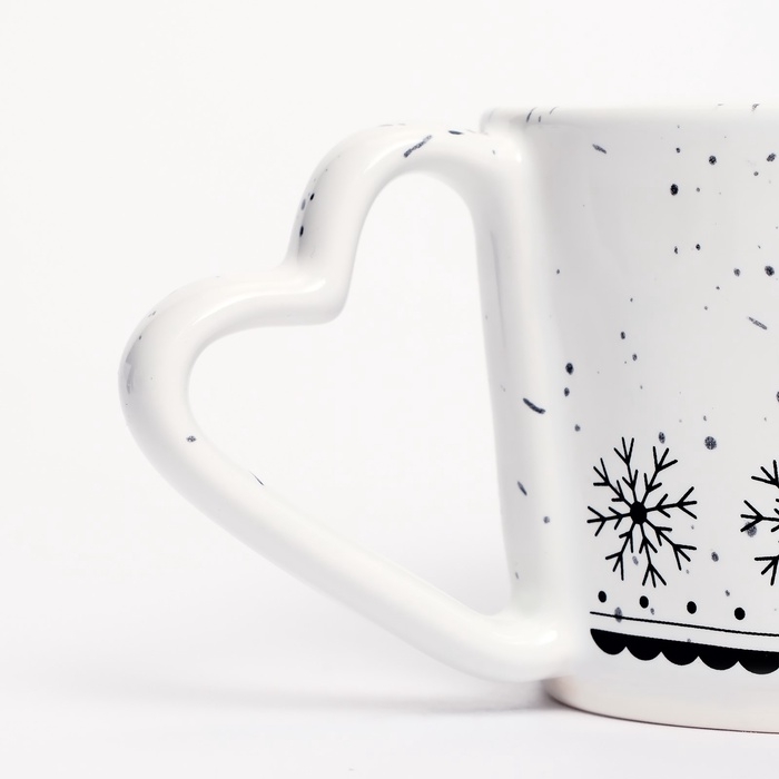 Кружка керамическая новогодняя Дорого внимание «Волшебной зимы», 280 мл, белая Кружка керамическая новогодняя Дорого внимание «Волшебной зимы», 280 мл, белая