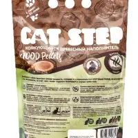 Наполнитель комкующийся растительный CAT STEP Wood Pellets 5 л
