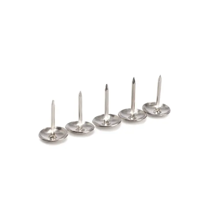 Гвозди ТУНДРА, декоративные, обивочные, фактурные, 11&times;16 мм, хром, 100 шт.