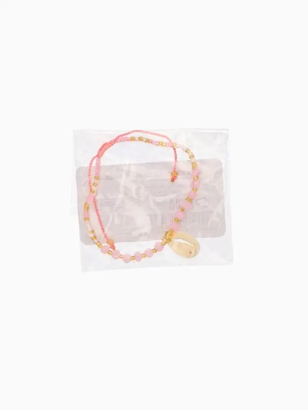 Браслет Браслет "Лила" длина 16 см, цв. розовый, золотистый