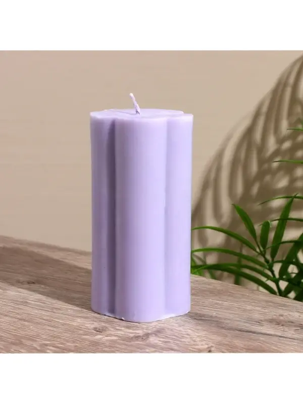 Свеча "Цветок" 6х6х12 см, соевый воск МИКС